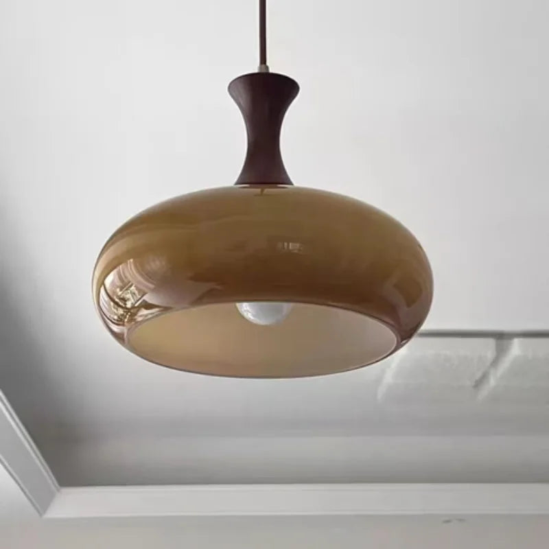 Plafona - Vintage-Pendelleuchte aus bernsteinfarbenem Glas