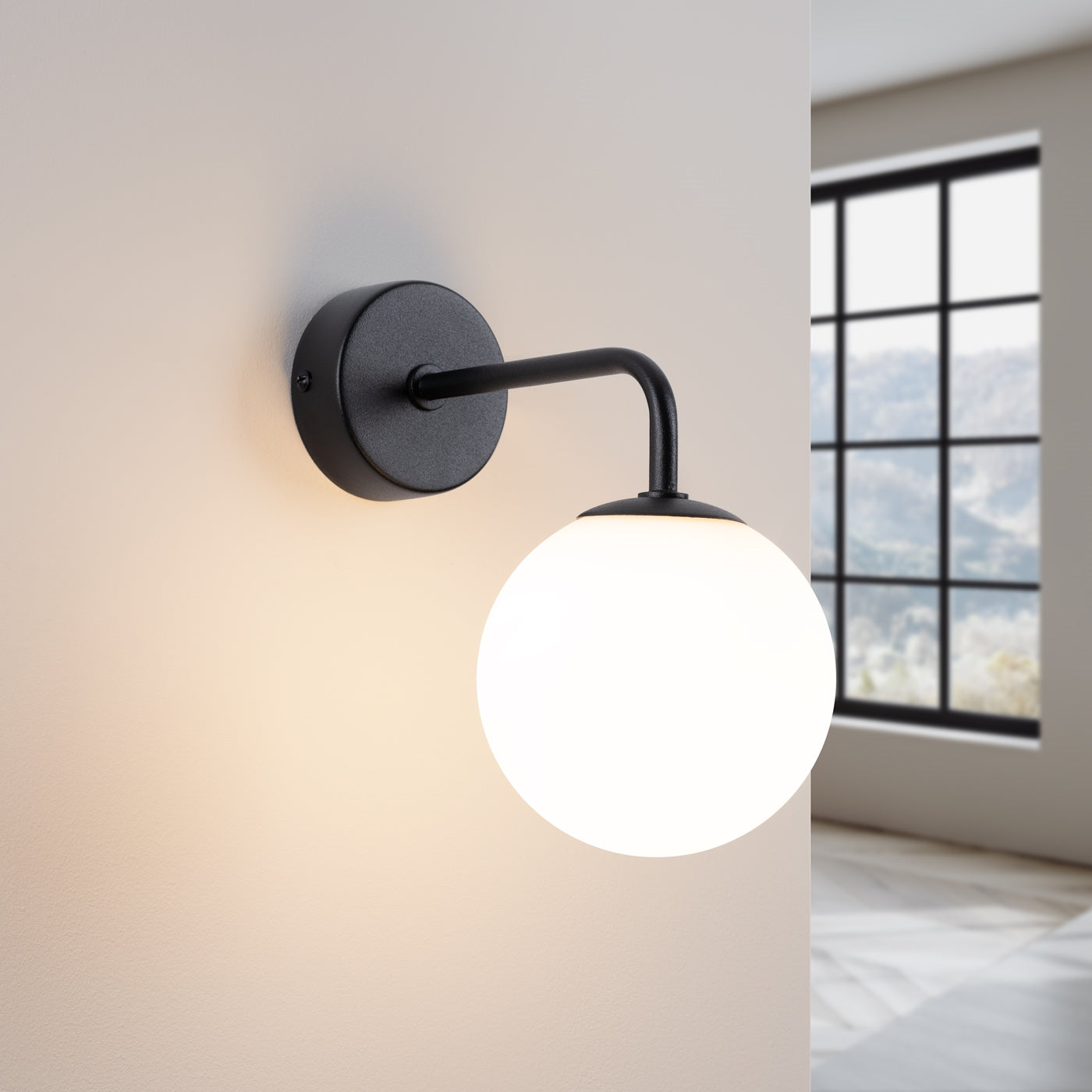 Astral - 1 Wandleuchte, schwarz/weiß