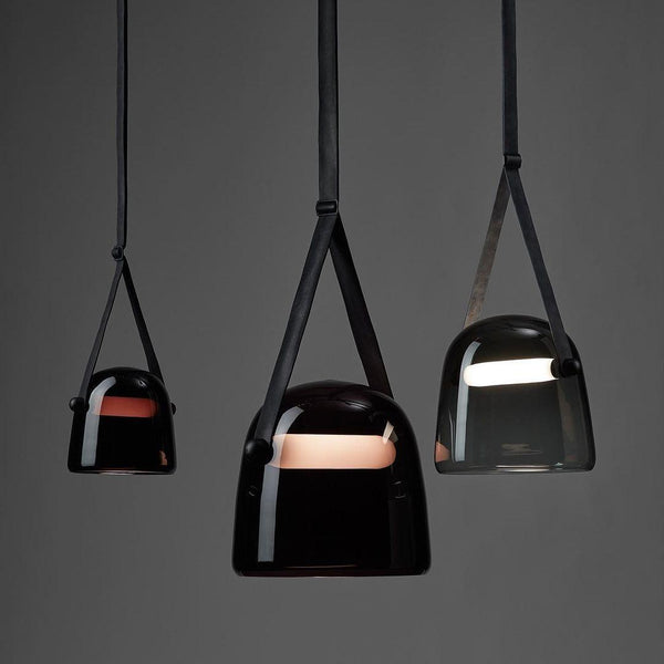 Claria - Elegante Pendelleuchte mit Glas und Tragegurt