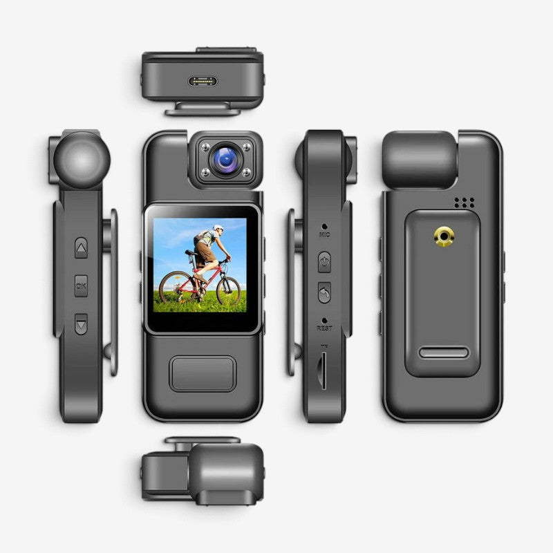 BodyOrbit - 4K Mini-Körperkamera mit 180° drehbarem Objektiv