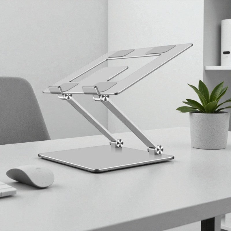 Verstellbarer Laptop-Ständer mit stabiler Basis für komfortables Arbeiten