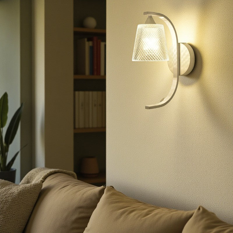 Moderne Wandleuchte mit Glasschirm und Resin-Vogel Dekorative Beleuchtung