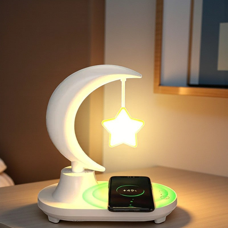 Art-Deco - Moderne Art-Deco Tischlampe Mondform mit LED