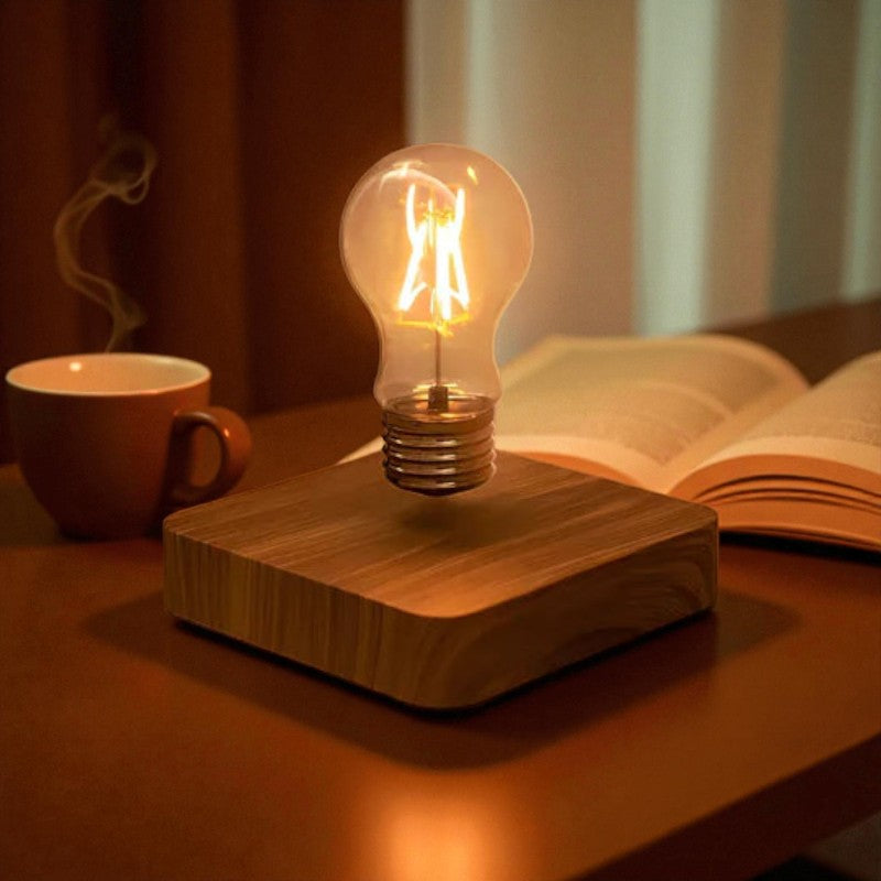 Stilvolle Lampe mit schwebender Glühbirne für einzigartiges Dekor und moderne Innenräume