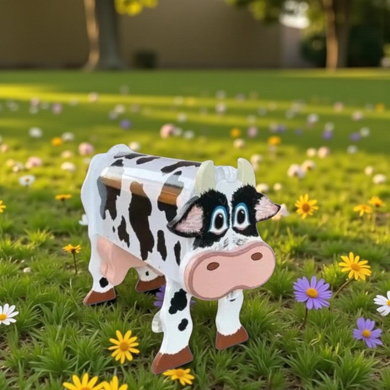 Gartenbriefkasten mit handbemaltem Tierdesign