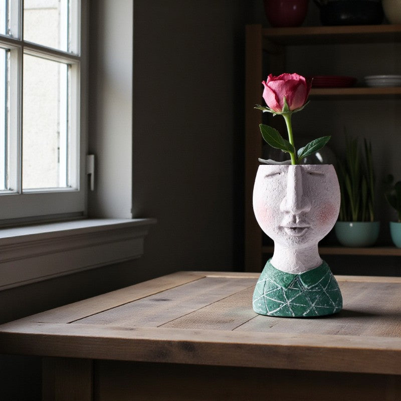 Handgefertigter skulpturaler Harfen Pflanztopf