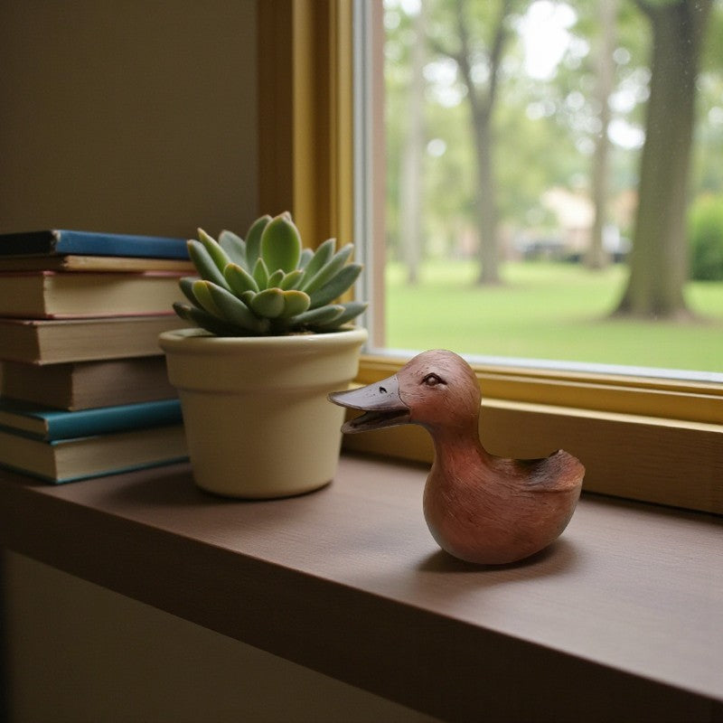 Entenförmiger Blumentopf mit dekorativem Design