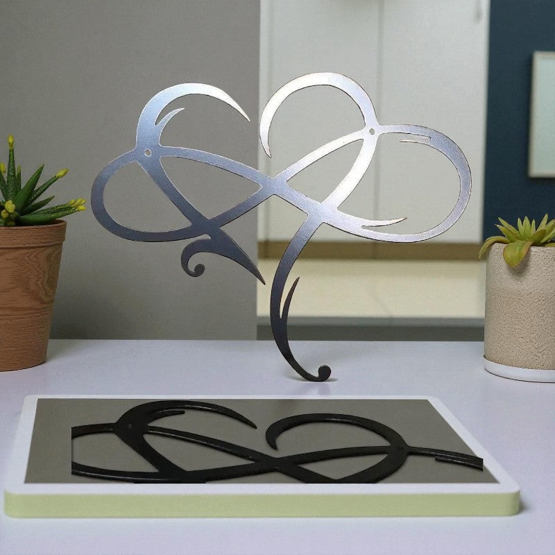LoveBound elegante Herz- und Unendlichkeitssymbol-Wanddekoration für Zuhause
