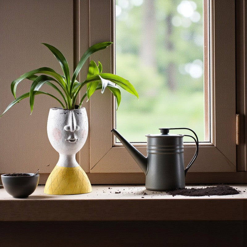 Handgefertigter skulpturaler Harfen Pflanztopf