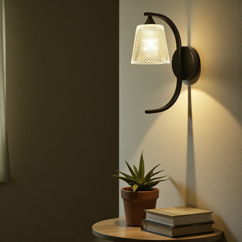 Moderne Wandleuchte mit Glasschirm und Resin-Vogel Dekorative Beleuchtung