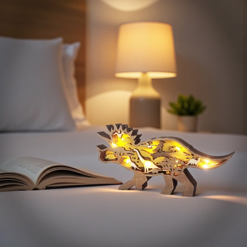 3D Dinosaurier Nachtlampe mit Touchsteuerung und LED-Licht
