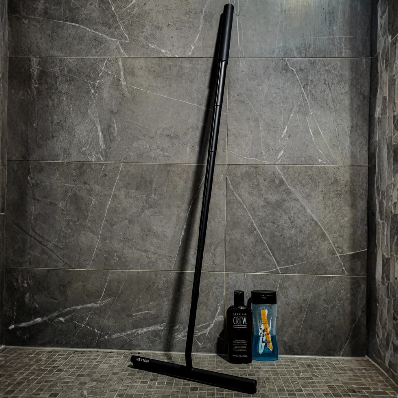 Driplex - Teleskop-Bodenabzieher für Bad und Dusche mit ausziehbarem Stiel