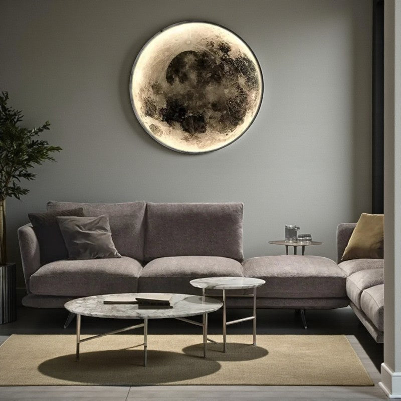 Minimalistische LED Mond Wandleuchte für eine gemütliche Atmosphäre