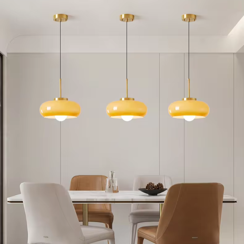 Solara - Moderner Kronleuchter aus Kupfer und Glas
