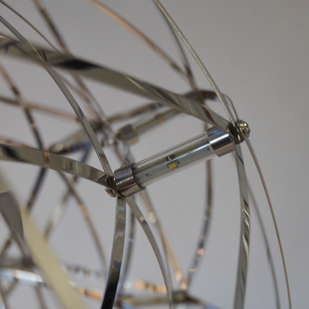 Metallkugel - LED-Pendelleuchte, Metallkugel, 30 cm, Chrom