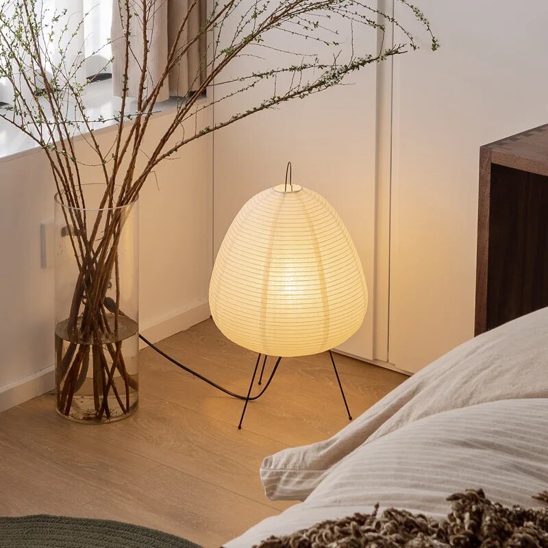 Japanische - Tischlampe Reispapier