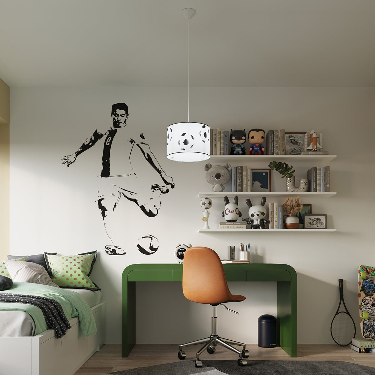 Stella - Deckenleuchte fürs Kinderzimmer, Fußball-Design