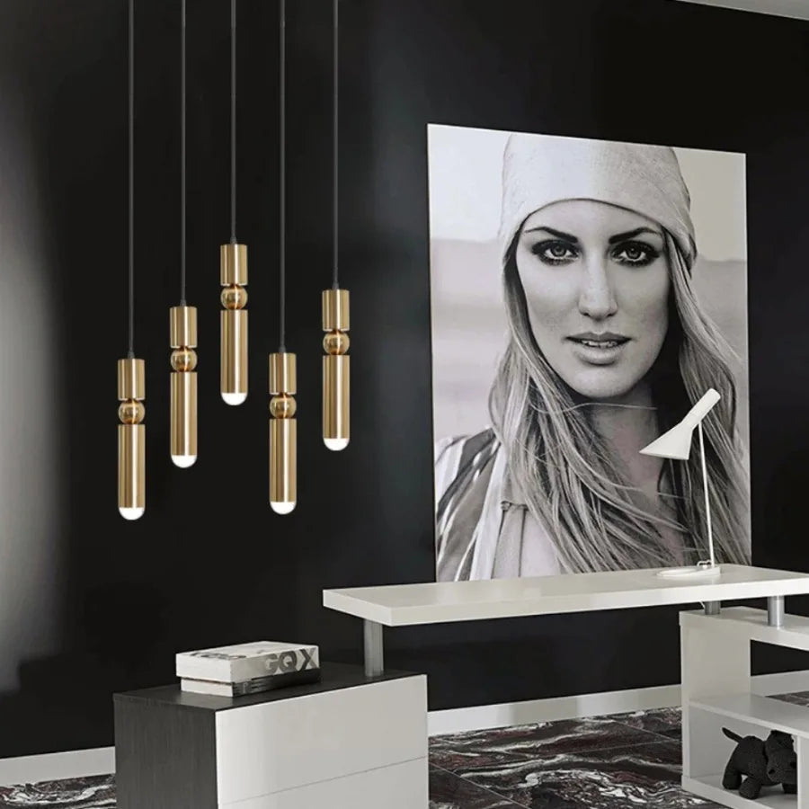 Aurela - Goldene LED-Pendelleuchte AUREA