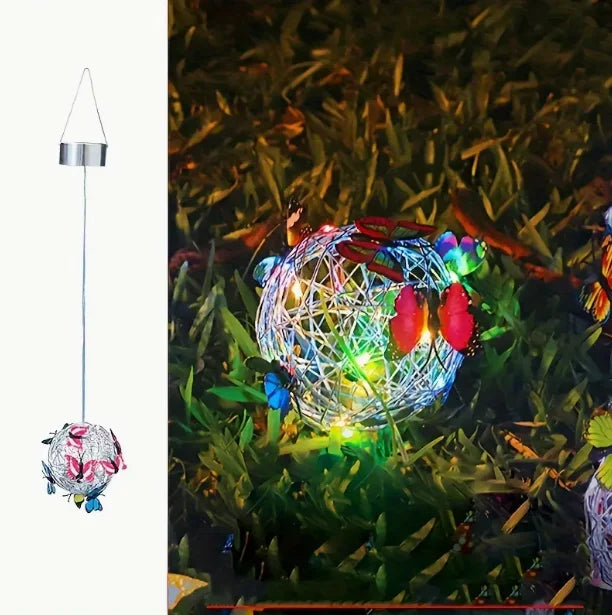 Stylo - Solar-Hängeleuchte in Kugelform mit