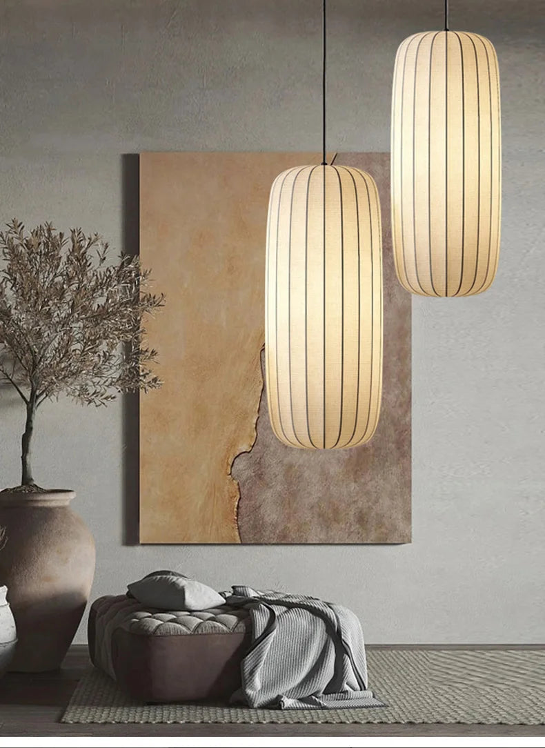 Halona - Wabi-Sabi-Seidenpendelleuchte
