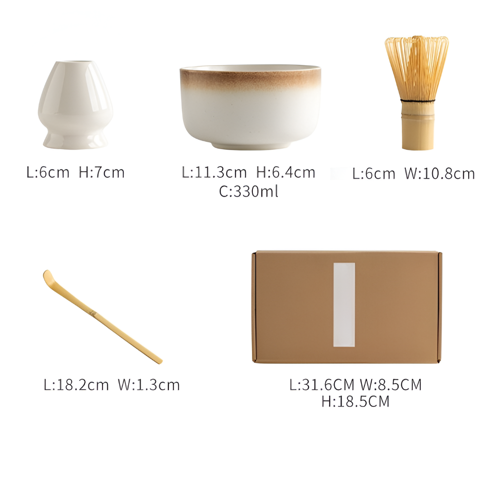 Kochio - Matcha-Set 4-tlg handgefertigte Keramik
