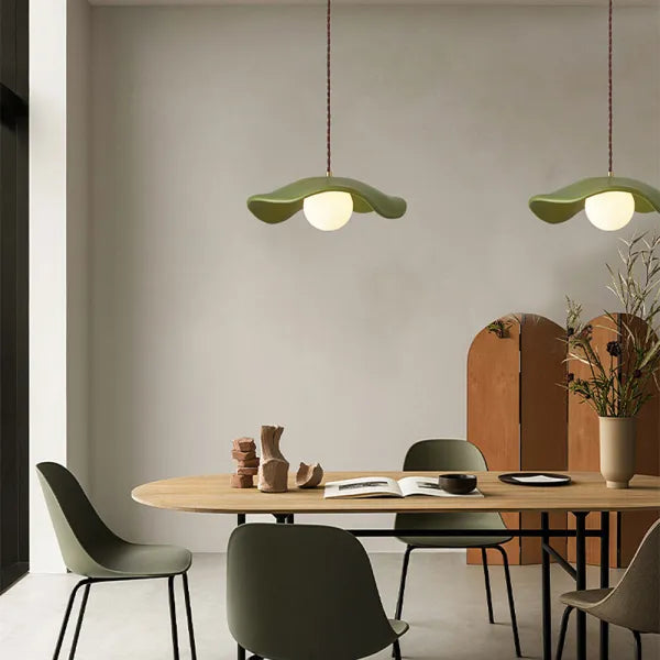 Wabi - Sabi Pendelleuchte für Esszimmer, Lotusblatt-Design,