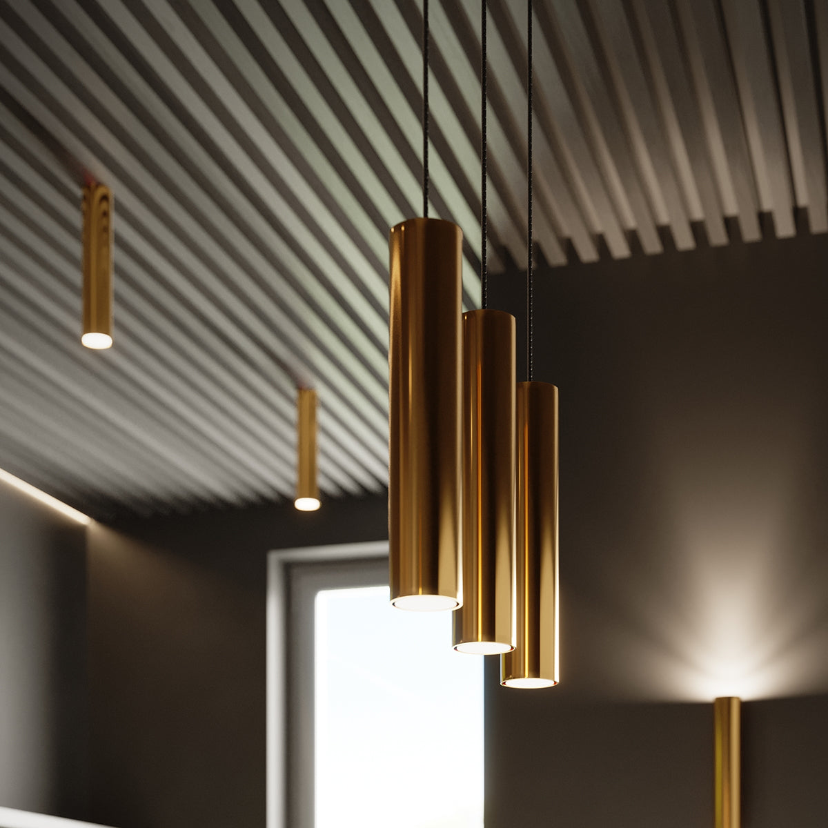 Lagos - 2 Wandleuchte, poliertes Gold