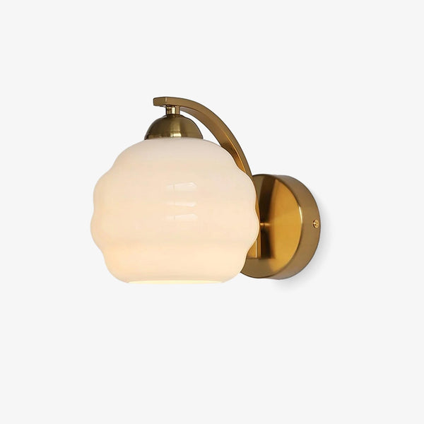 Parietta - Vintage-Wandleuchte im Art-déco-Stil mit weißem