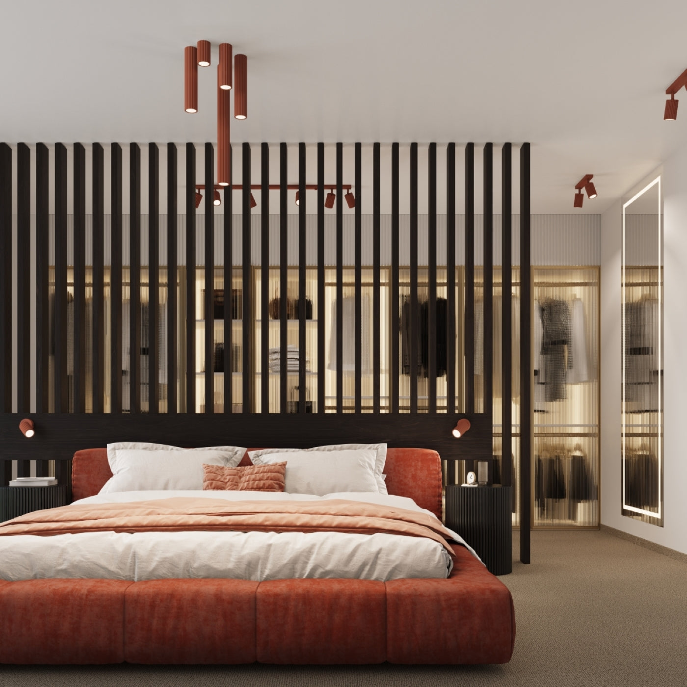 Flanca - GU10-Wandleuchte, ockerrot