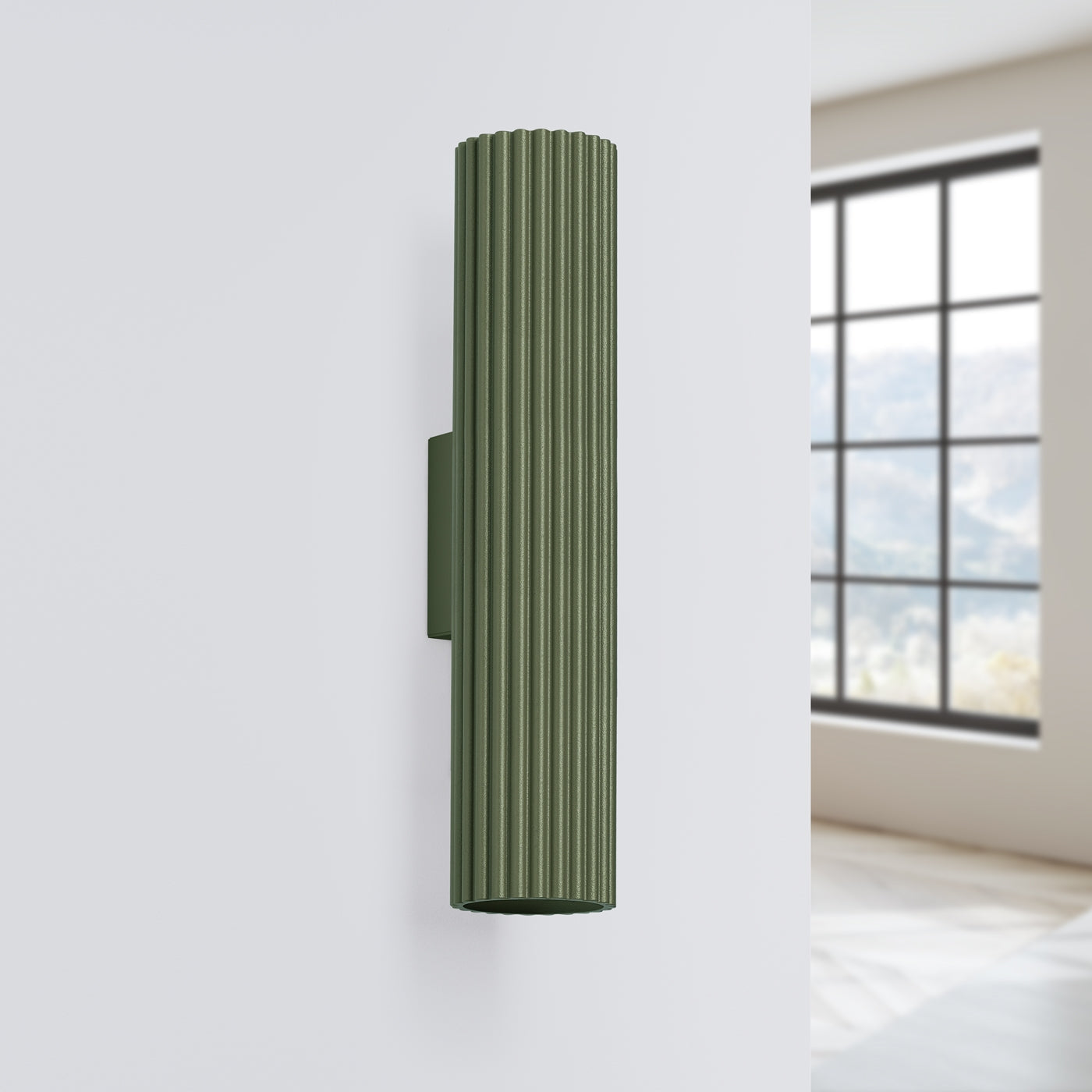 Karbon - 30 Wandleuchte aus olivgrünem Aluminium