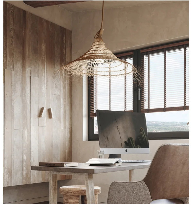 Wabi - Sabi Rattan-Pendelleuchte