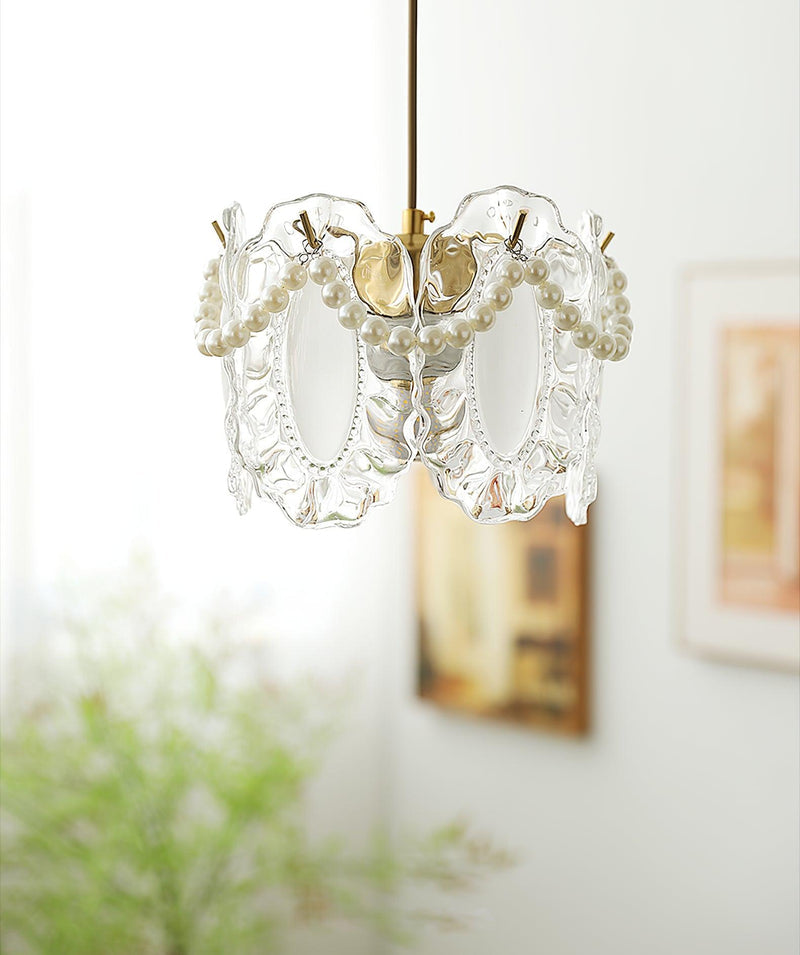Florale - Glas-Pendelleuchte