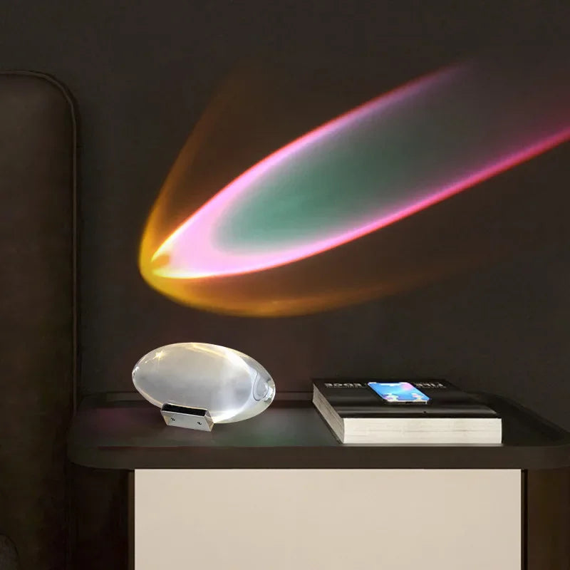 Mesalux - LED-Tischleuchte mit Kristallglas, USB