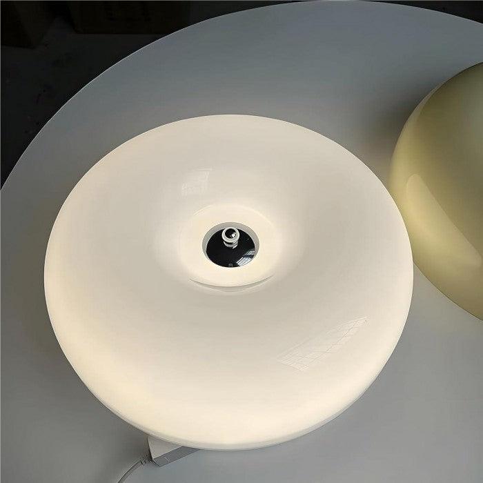 Luara - Bauhaus Donut Wand- und Tischleuchte aus Glas/Metall