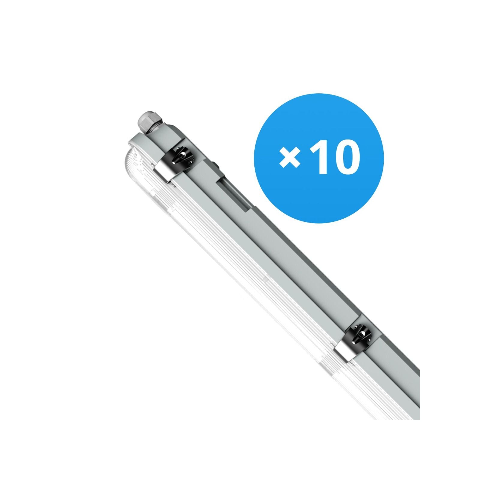 Vorteilspackung - 10 LED-Feuchtraumleuchten IP65 120 cm