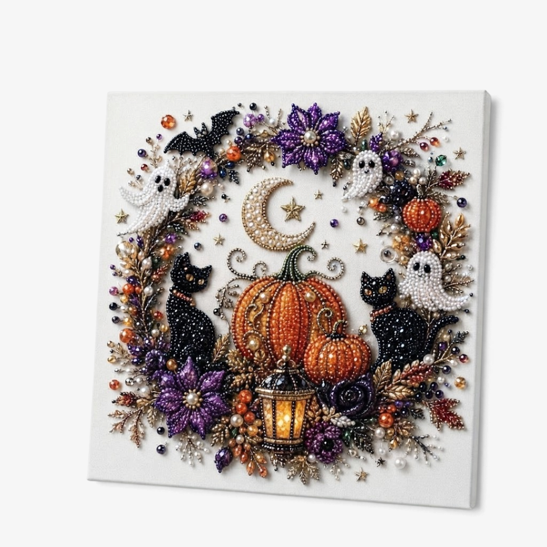 Spookbead – Halloween-Diamantmalerei-Set mit Geistern und Kürbissen