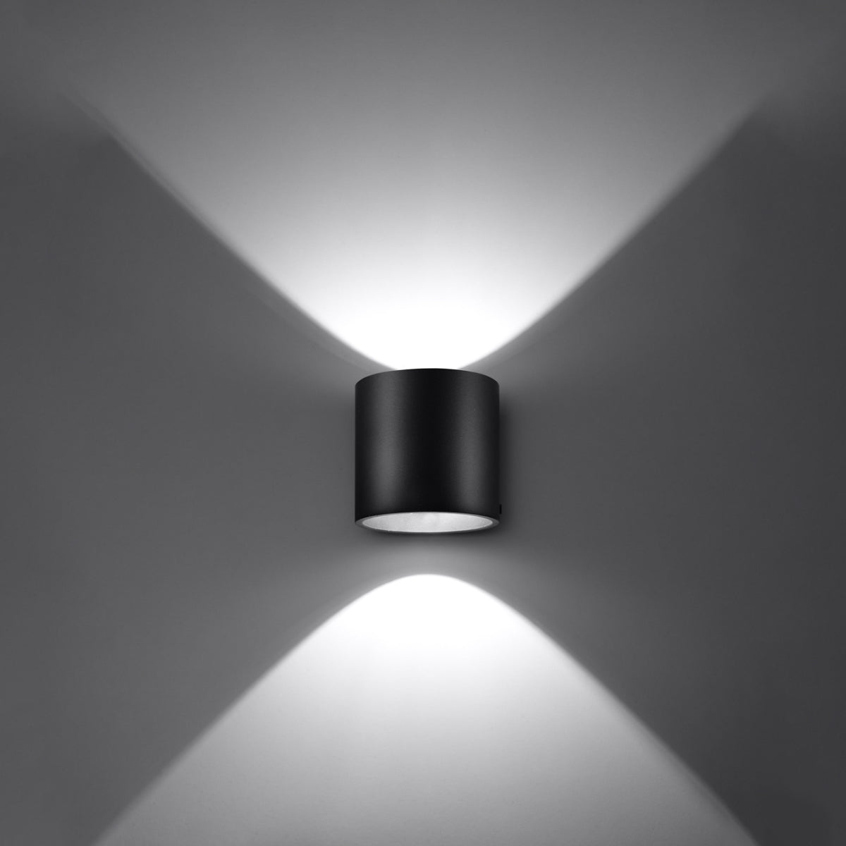 ORBIS - 1 Wandleuchte, schwarzes Aluminium