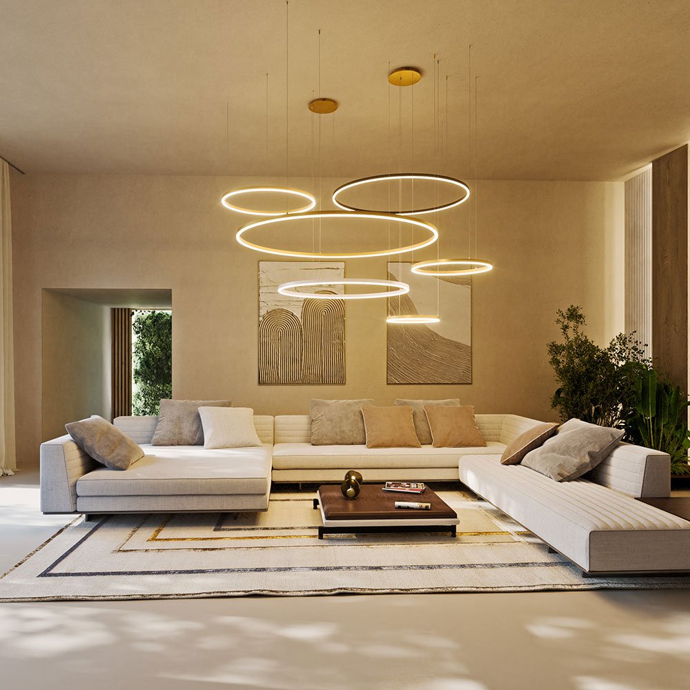 Skapetze - LED-Ring-Pendelleuchte 120 cm, dimmbar