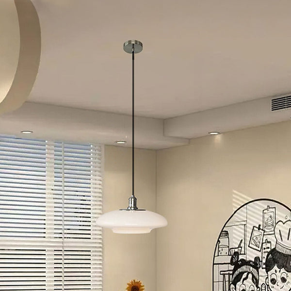 Celira - Moderne Pendelleuchte aus weißem Glas