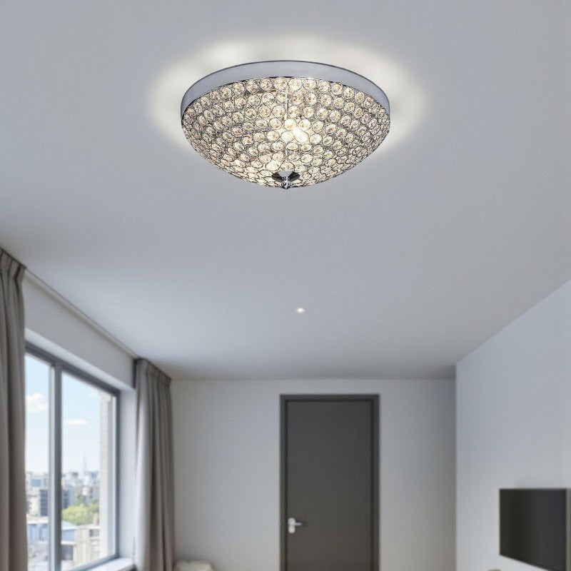 Kristall-Deckenleuchte Aufsatzmontage für Wohnzimmer elegante Beleuchtung