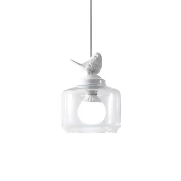 Solara - Vogel-Pendelleuchte aus Glas und Stein