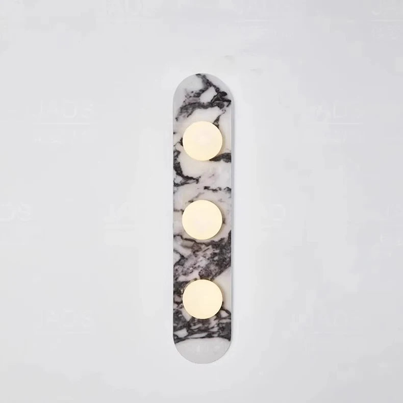 Luara - LED-Wandleuchte aus Naturmarmor mit 2-3 Kugelköpfen