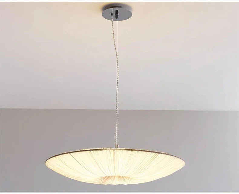 Rondea - Stoff-LED-Deckenleuchte Wabi-Sabi in Beige
