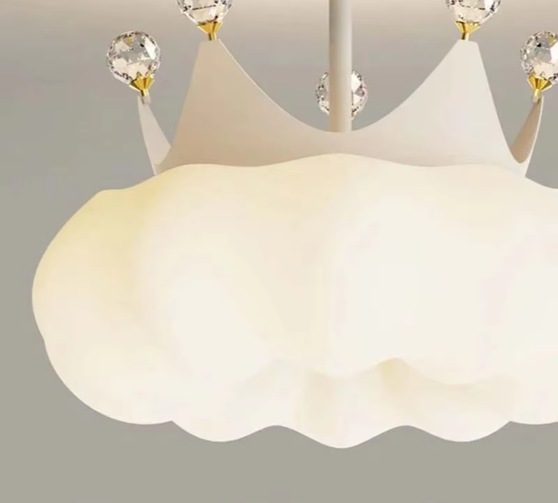 Nimbus - Kronen-Pendelleuchte für Kinderzimmer, cremeweiß