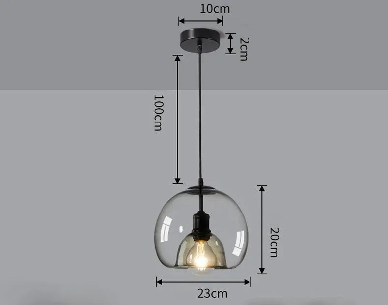 Solara - Pendelleuchte aus Glas, E27-Fassung,