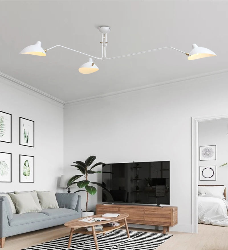 Drehbare - Industrie-Loftleuchte mit 6 Leuchtmitteln