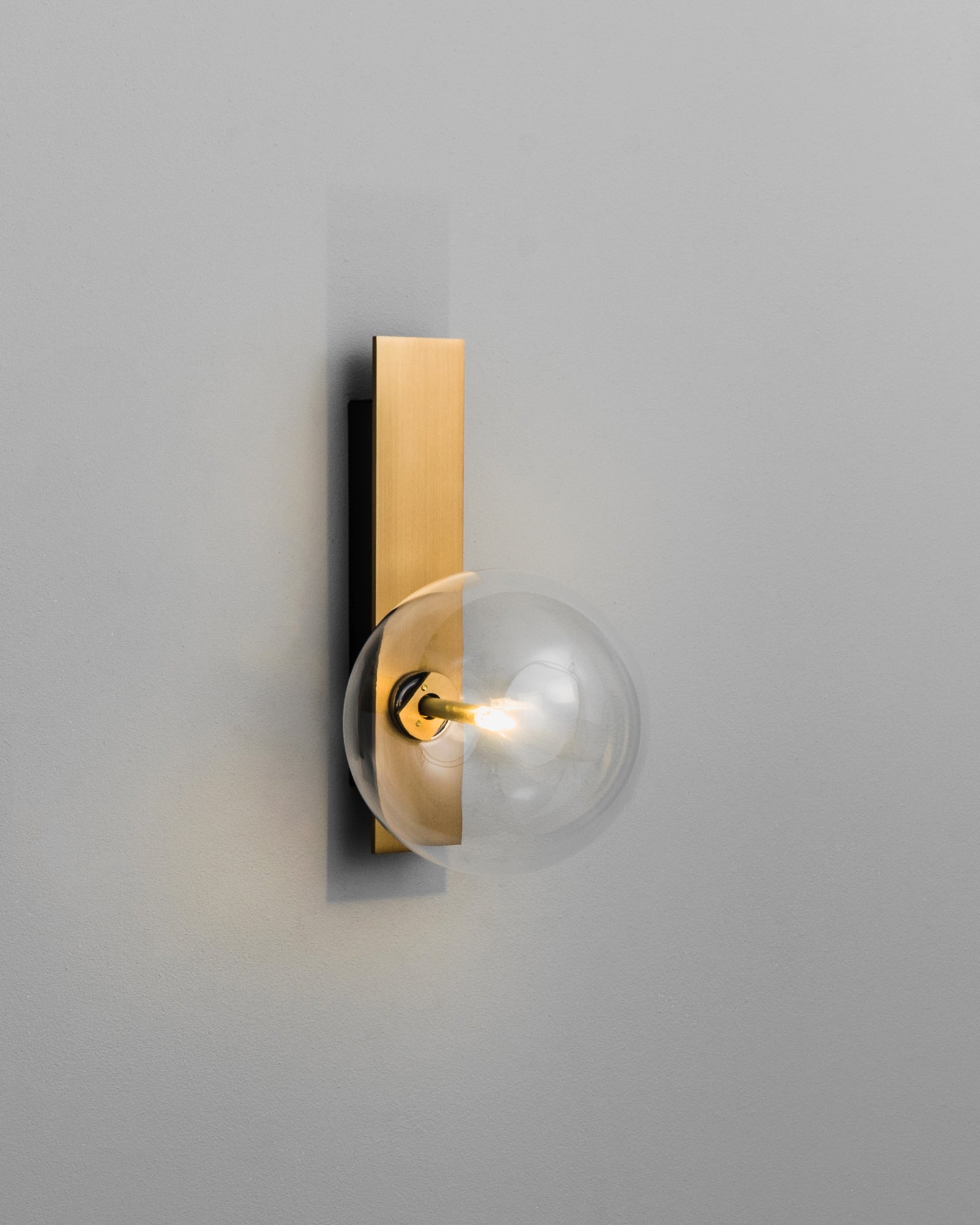 Metall/Glas - Designer-Wandleuchte, Metall/Glas