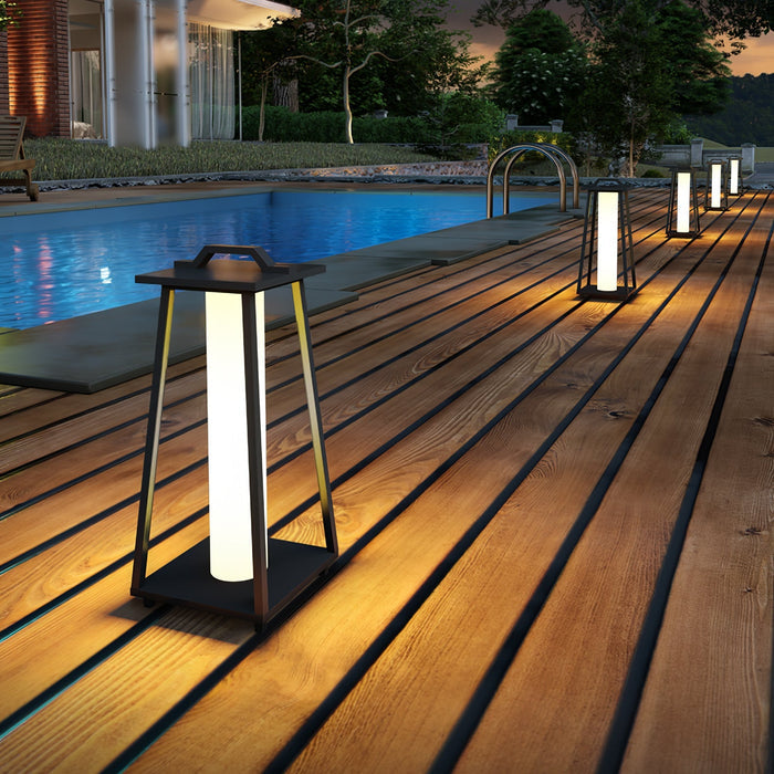 Brix - Tragbare LED Außenlampe Edelstahl