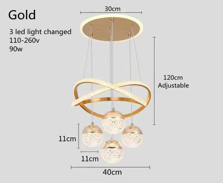 Aurela - LED-Pendelleuchte Ø 40 cm mit 3 Lichtfarben