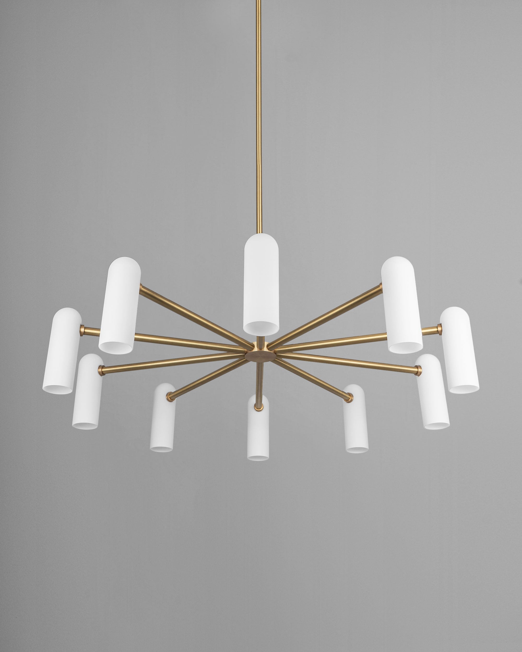 Schwung - Lighting - Runder Kronleuchter, Metall/Glas